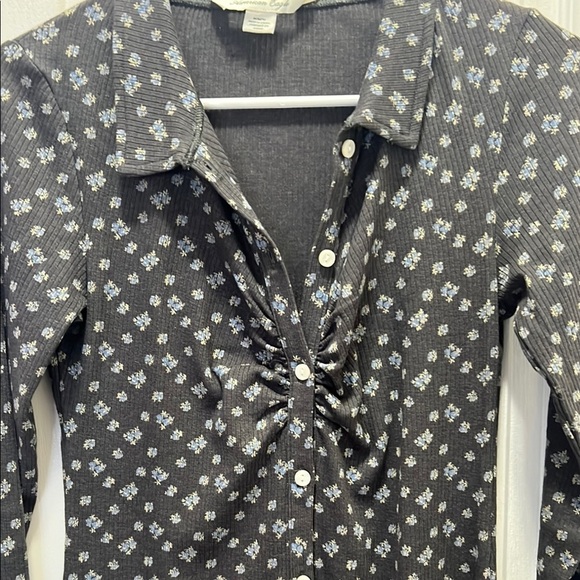 American Eagle Waffle Floral Long Sleeve Women's Medium Dress - Picture 3 of 6